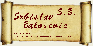 Srbislav Balošević vizit kartica